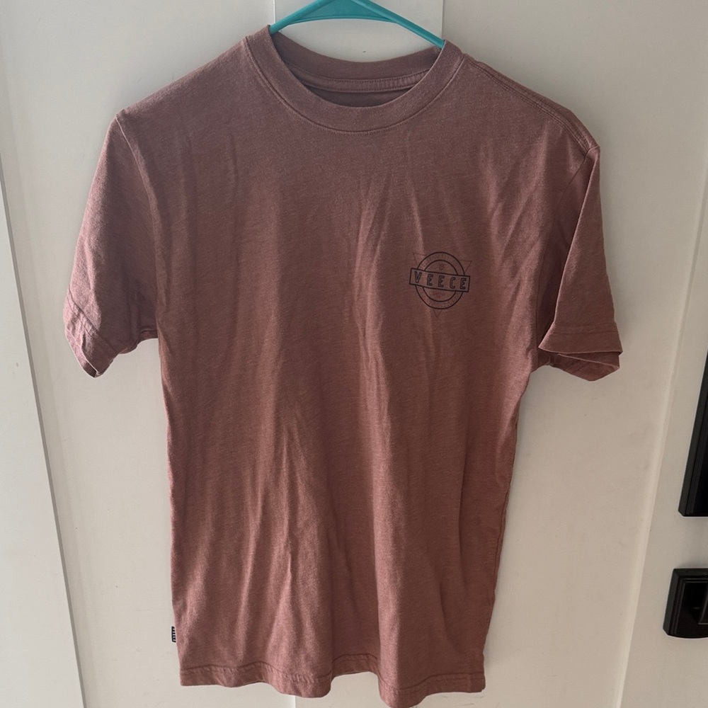 Men's Short-Sleeve Crewneck Tee in Dusty Rose with Small Chest Logo